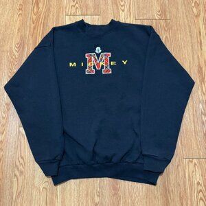 Vintage 90s Mickey Unlimited‎ Embroidered Patchwork Logo Sweatshirt